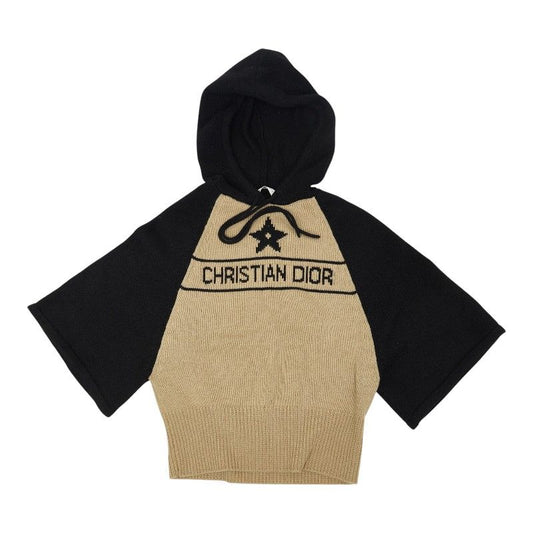 Dior Knit Hoodie Black Beige Cashmere