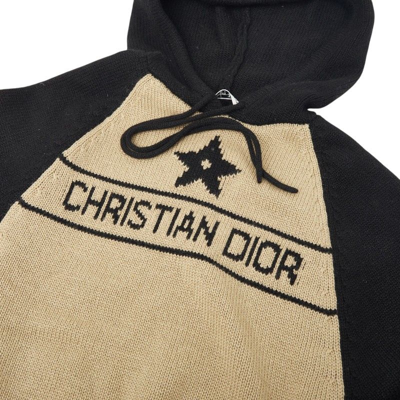 Dior Knit Hoodie Black Beige Cashmere — view 3