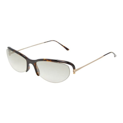 Prada Sunglasses Half Rim Gradient Lens Brown Acetate Metal 1- Eyewear