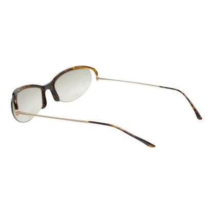 Prada Sunglasses Half Rim Gradient Lens Brown Acetate Metal 1- Eyewear — view 2
