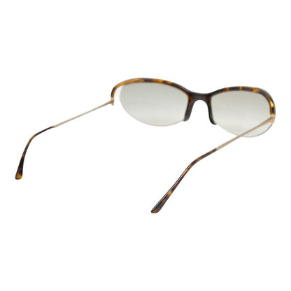 Prada Sunglasses Half Rim Gradient Lens Brown Acetate Metal 1- Eyewear — view 3