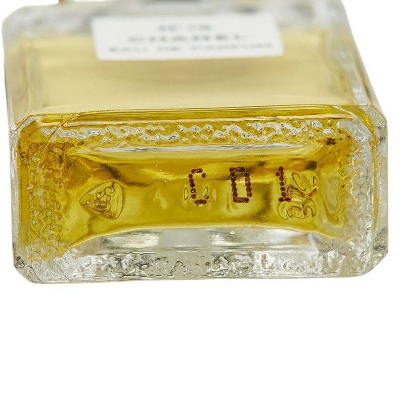 Chanel Perfume Bottle Necklace Clear Gold Black Plated Fabric 1 — view 4