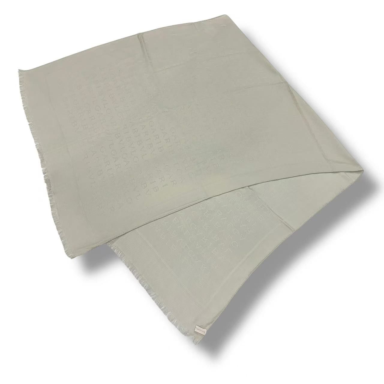 Bvlgari Shawl Silk Wool Ivory Scarf — view 3