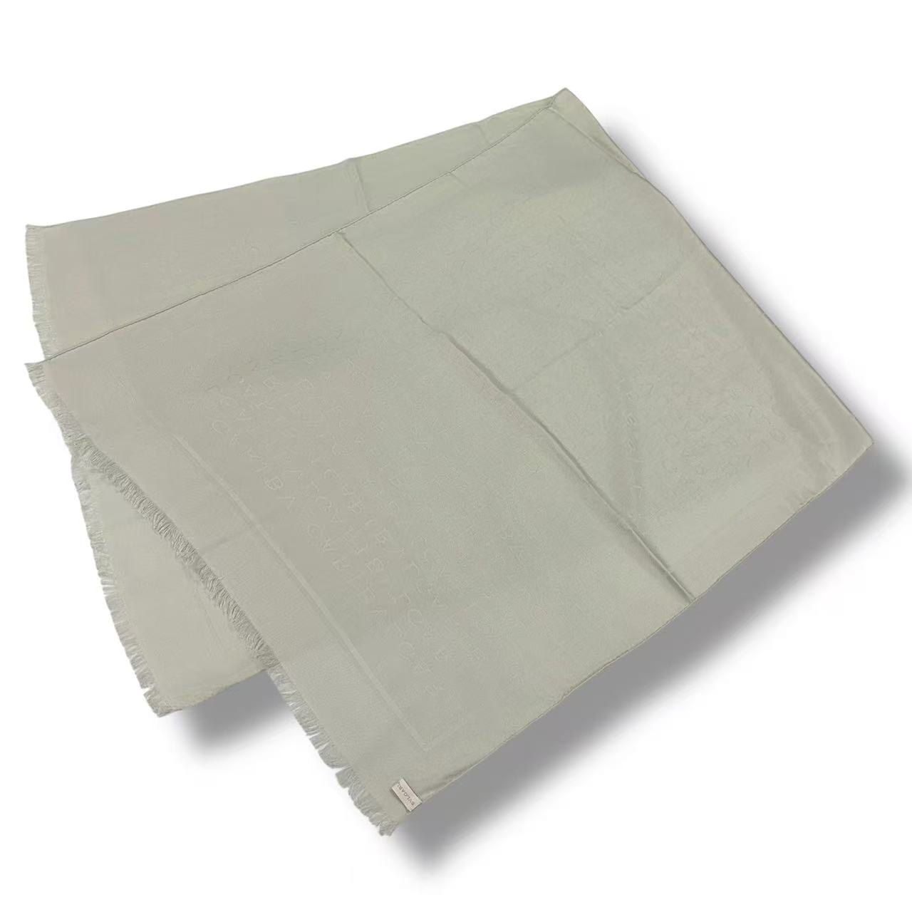 Bvlgari Shawl Silk Wool Ivory Scarf — view 5