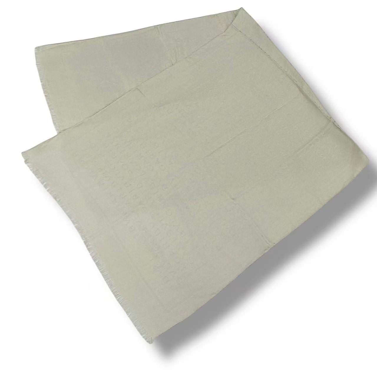 Bvlgari Shawl Silk Wool Ivory Scarf — view 4