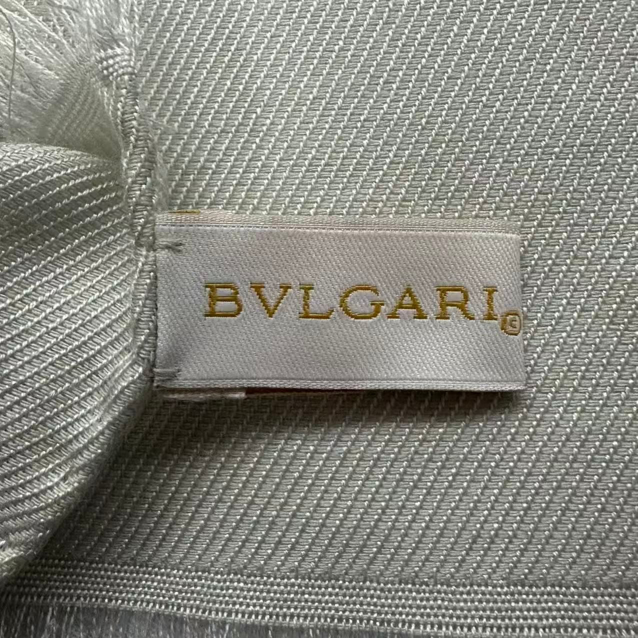 Bvlgari Shawl Silk Wool Ivory Scarf — view 7