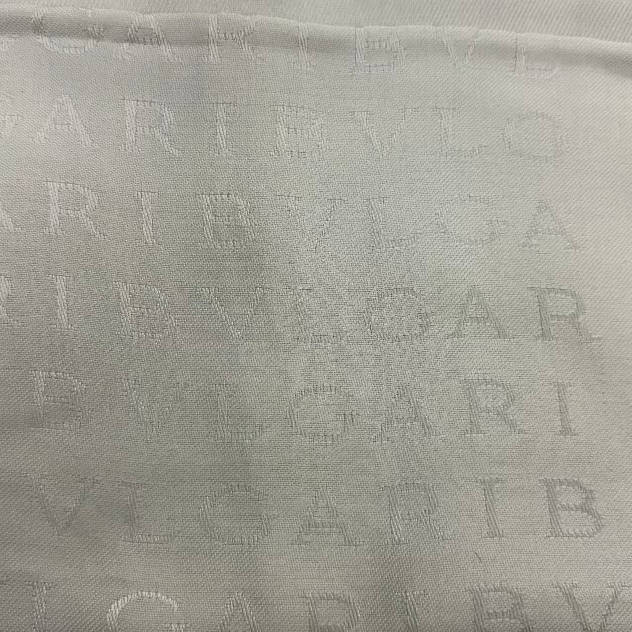 Bvlgari Shawl Silk Wool Ivory Scarf — view 6