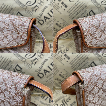 Celine Shoulder Bag Pochette White Macadam Travel — view 5
