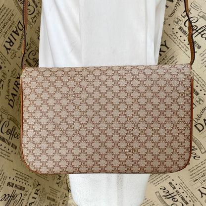 Celine Shoulder Bag Pochette White Macadam Travel — view 2