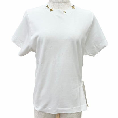 Louis Vuitton Cotton 100% Some Silk Monogram Eyelets Side Strap Crew Neck Short