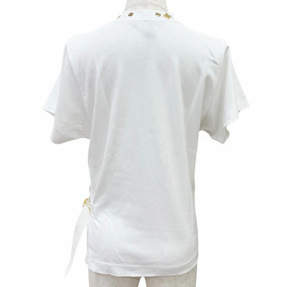 Louis Vuitton Cotton 100% Some Silk Monogram Eyelets Side Strap Crew Neck Short — view 3
