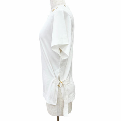 Louis Vuitton Cotton 100% Some Silk Monogram Eyelets Side Strap Crew Neck Short — view 2