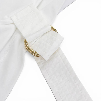 Louis Vuitton Cotton 100% Some Silk Monogram Eyelets Side Strap Crew Neck Short — view 6