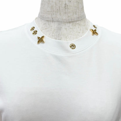 Louis Vuitton Cotton 100% Some Silk Monogram Eyelets Side Strap Crew Neck Short — view 4
