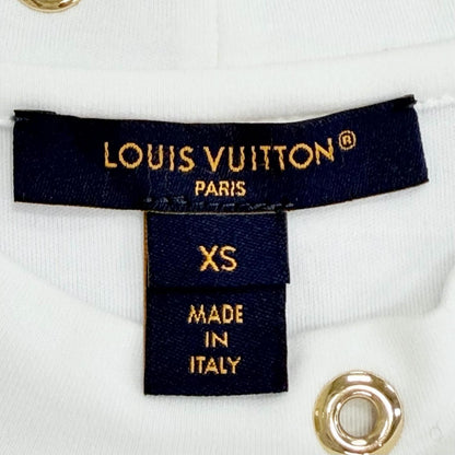 Louis Vuitton Cotton 100% Some Silk Monogram Eyelets Side Strap Crew Neck Short — view 7