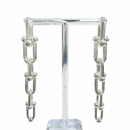 Tiffany & Co Graduated Link Earrings Silver — view 3