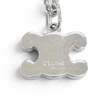 Celine Trio Rhinestone Necklace Silver — view 7