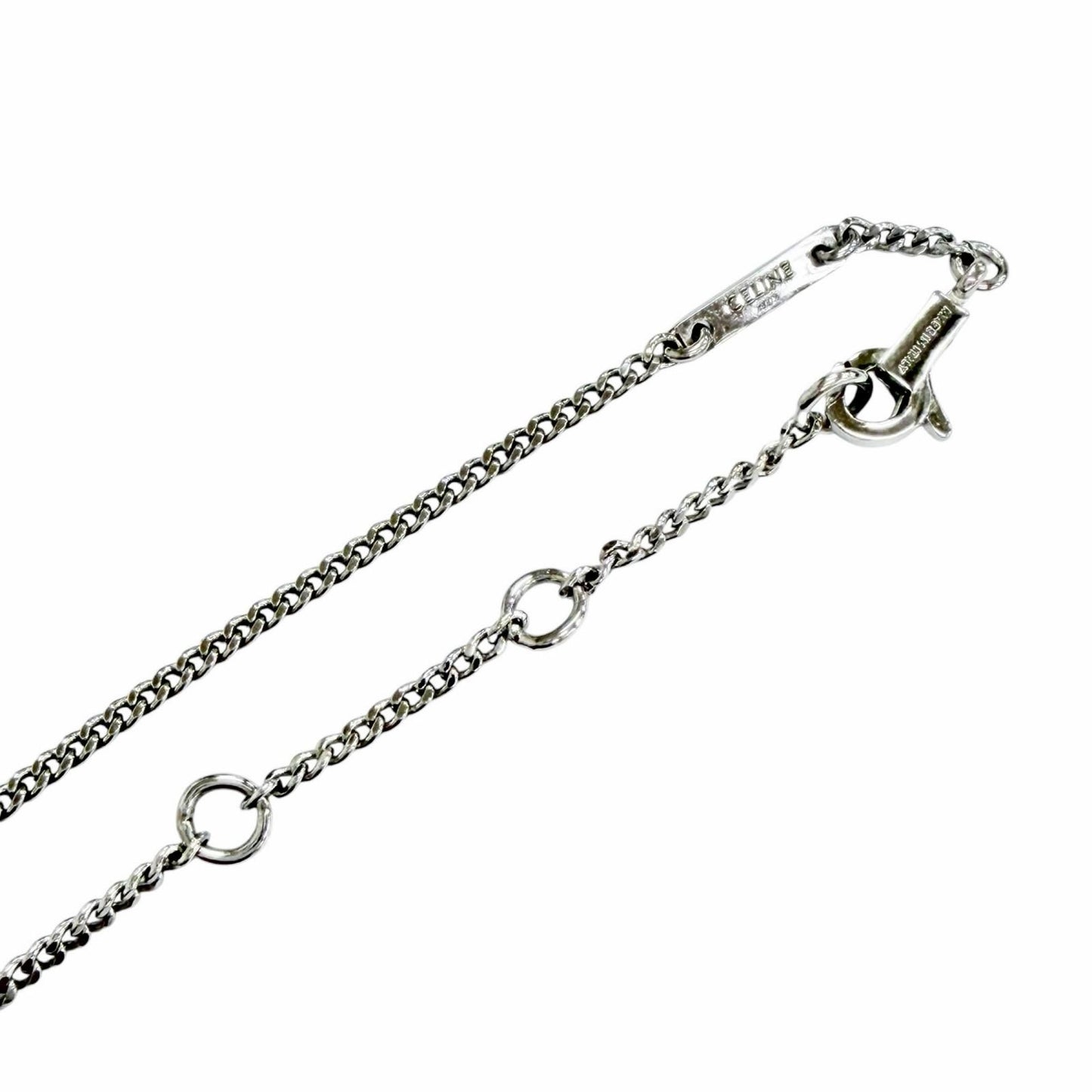 Celine Trio Rhinestone Necklace Silver — view 6