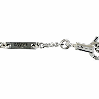 Celine Trio Rhinestone Necklace Silver — view 9