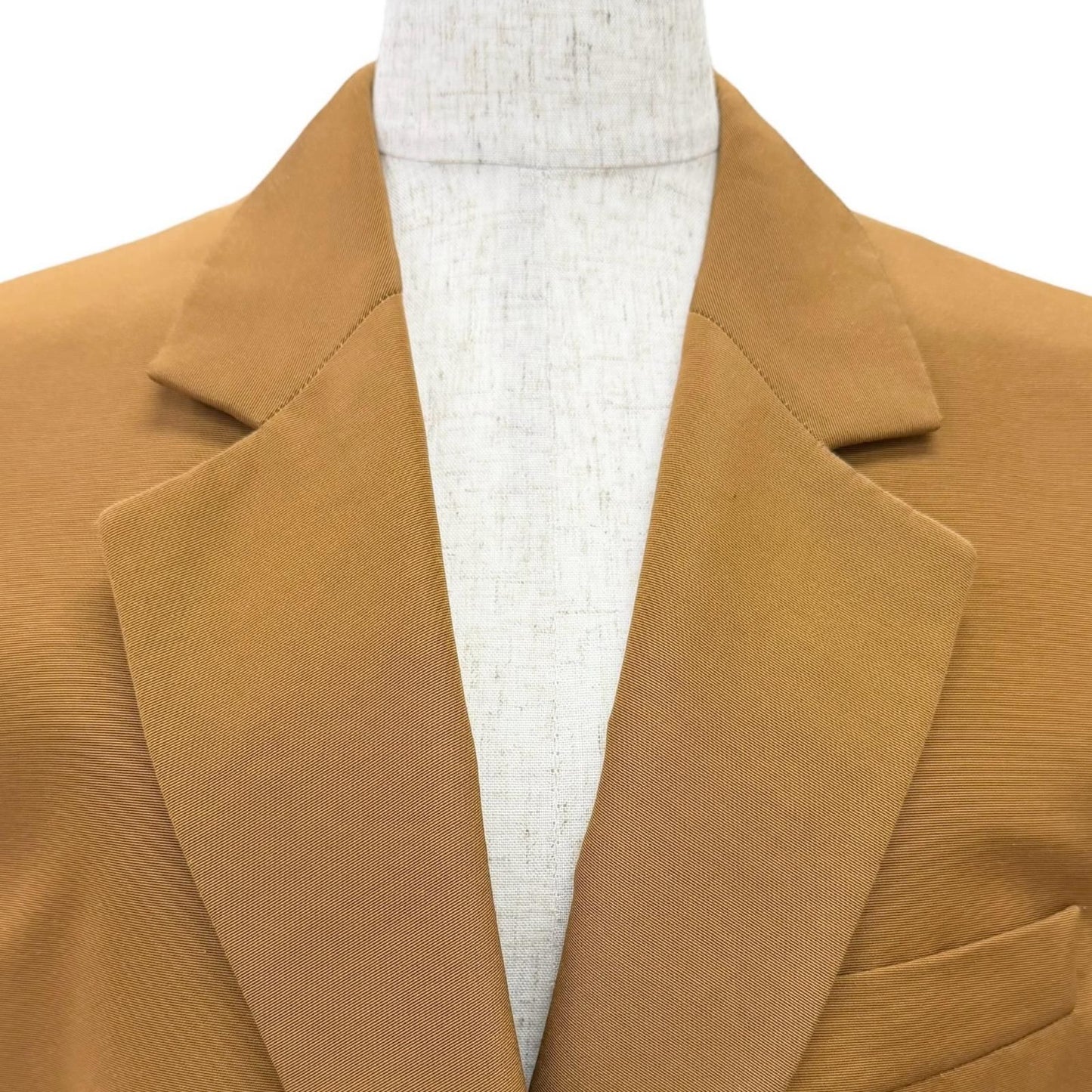 Gucci Cotton Logo Button Sleeveless Coat Long Gilet Vest Brown 40 — view 4