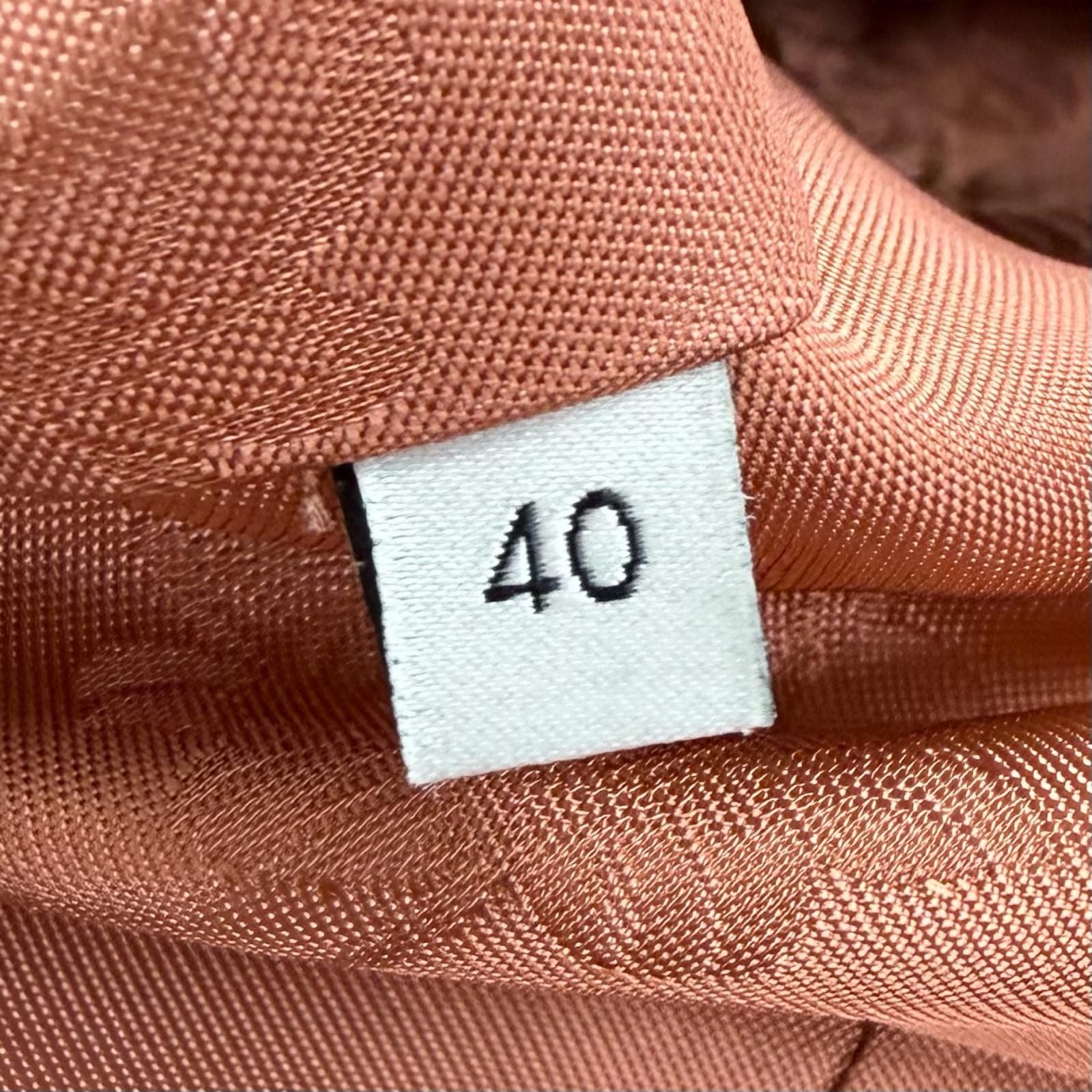 Gucci Cotton Logo Button Sleeveless Coat Long Gilet Vest Brown 40 — view 8