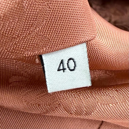 Gucci Cotton Logo Button Sleeveless Coat Long Gilet Vest Brown 40 — view 8