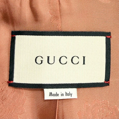 Gucci Cotton Logo Button Sleeveless Coat Long Gilet Vest Brown 40 — view 7