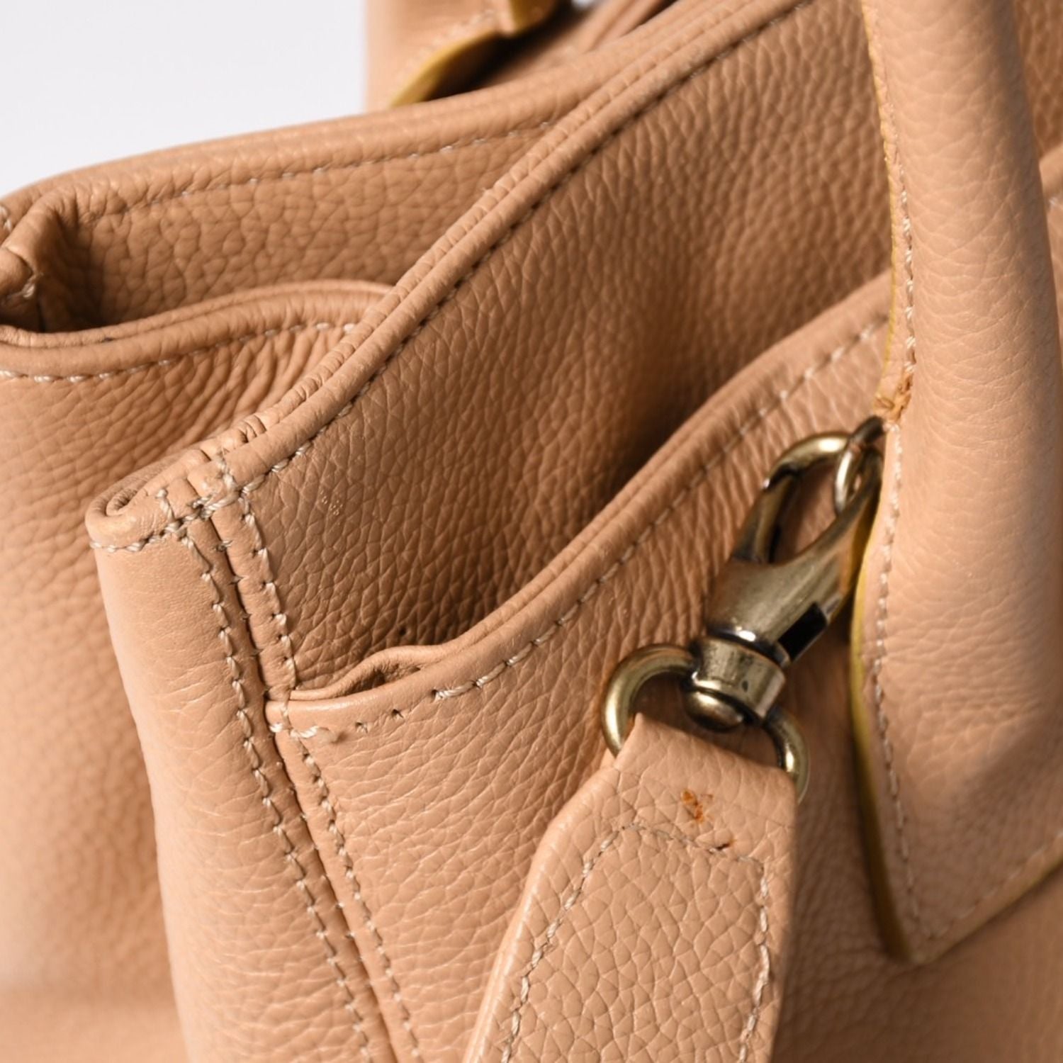 Chanel Executive Tote Bag CC Logo Turnlock Calfskin Beige — view 6