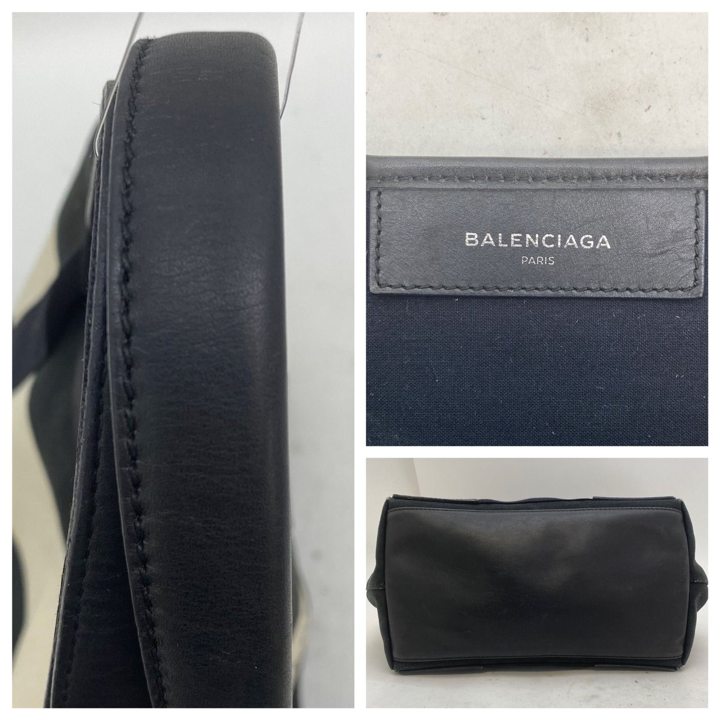 Balenciaga Handbag Canvas Canapa Black Cabas Travel — view 4