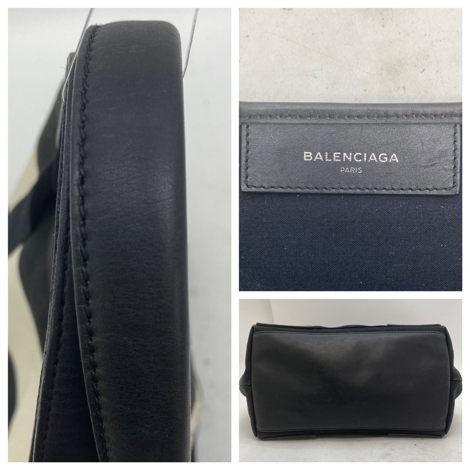 Balenciaga Handbag Canvas Canapa Black Cabas Travel — view 4