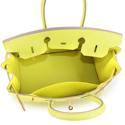 Hermes Birkin 35 Epsom Souffle Hand Bag Gold — view 6