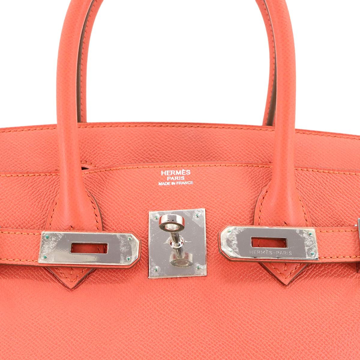 Hermes Birkin 30 Epsom Flamingo Hand Bag Silver — view 7