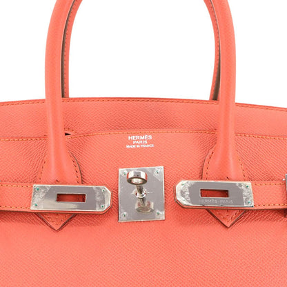 Hermes Birkin 30 Epsom Flamingo Hand Bag Silver — view 7
