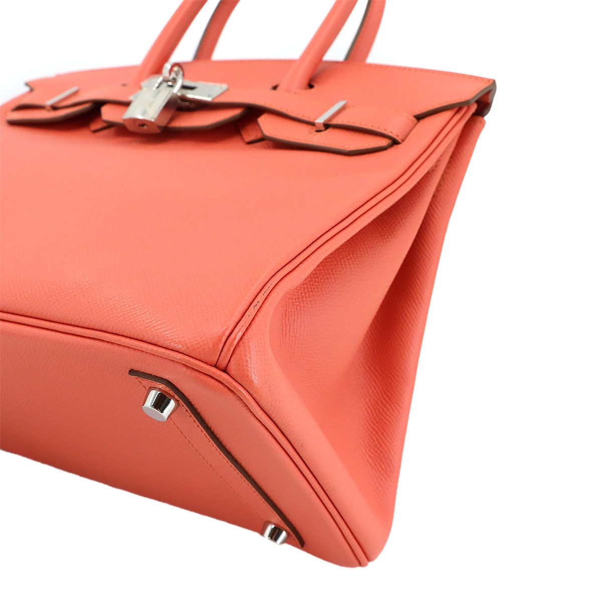 Hermes Birkin 30 Epsom Flamingo Hand Bag Silver — view 8