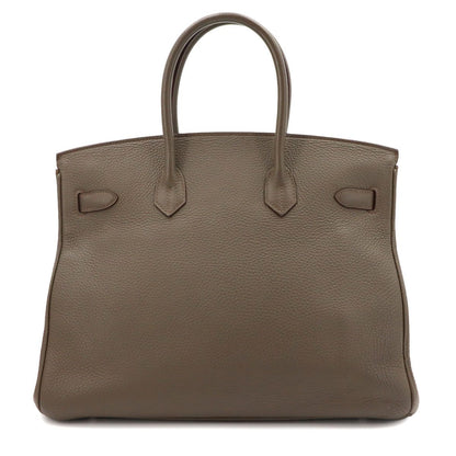 Hermes Birkin 35 Taurillon Clemence Etain Hand Bag Silver — view 3