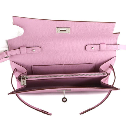 Hermes Kelly Tougo Shoulder Wallet Bifold Epsom Mauve Sylvestre — view 7