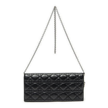 Dior Lady Dior Chain Clutch Black Canada Lambskin Leather