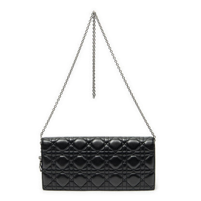 Dior Lady Dior Chain Clutch Black Canada Lambskin Leather — view 5