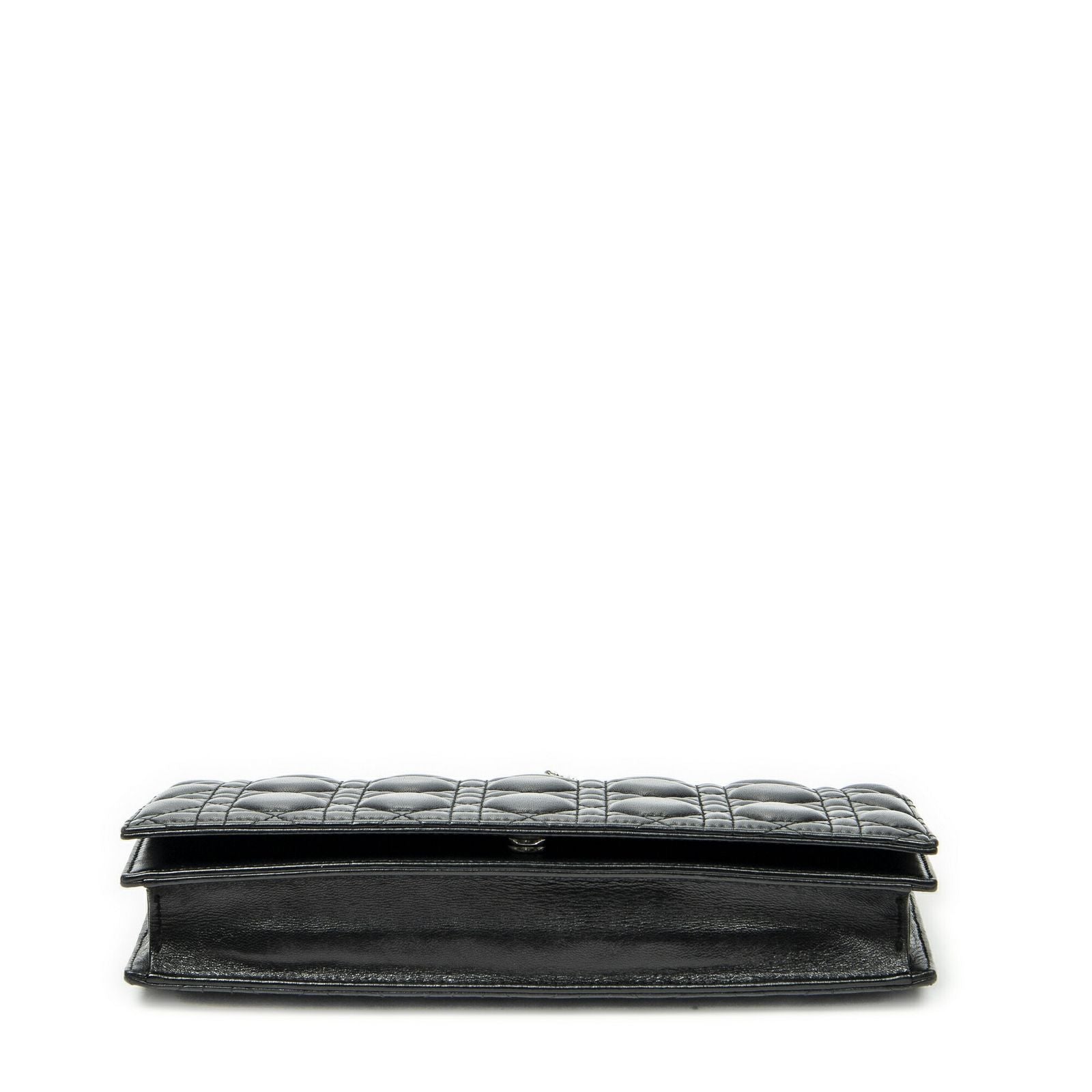Dior Lady Dior Chain Clutch Black Canada Lambskin Leather — view 6