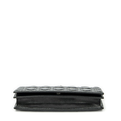 Dior Lady Dior Chain Clutch Black Canada Lambskin Leather — view 6