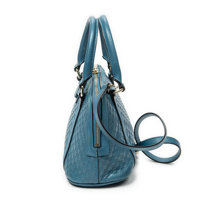 Gucci Mini Dome Tote Teal Micro Guccissima Leather — view 3