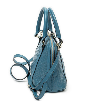 Gucci Mini Dome Tote Teal Micro Guccissima Leather — view 4