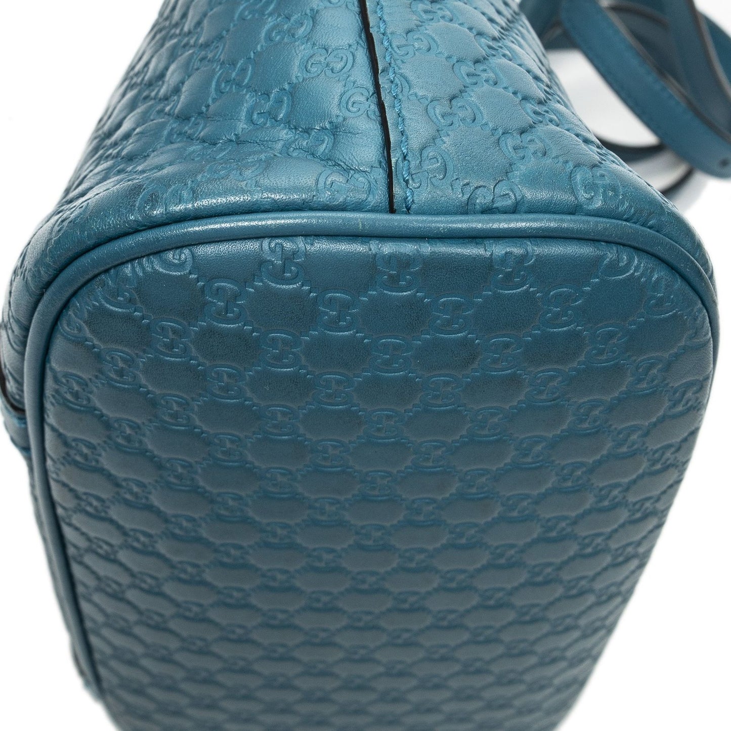 Gucci Mini Dome Tote Teal Micro Guccissima Leather — view 8