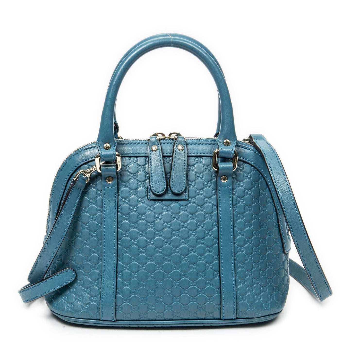 Gucci Mini Dome Tote Teal Micro Guccissima Leather