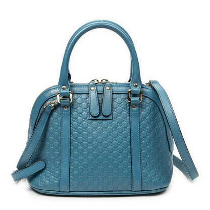 Gucci Mini Dome Tote Teal Micro Guccissima Leather