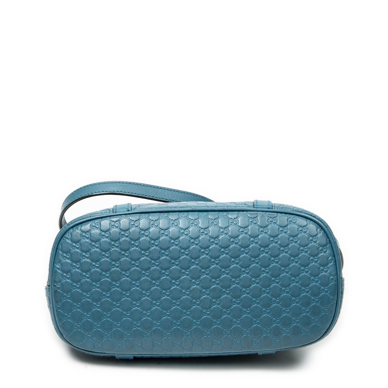 Gucci Mini Dome Tote Teal Micro Guccissima Leather — view 6