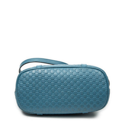 Gucci Mini Dome Tote Teal Micro Guccissima Leather — view 6
