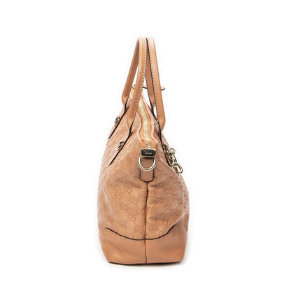 Gucci Bamboo Heart Bit Zip Tote Pink Guccissima — view 4