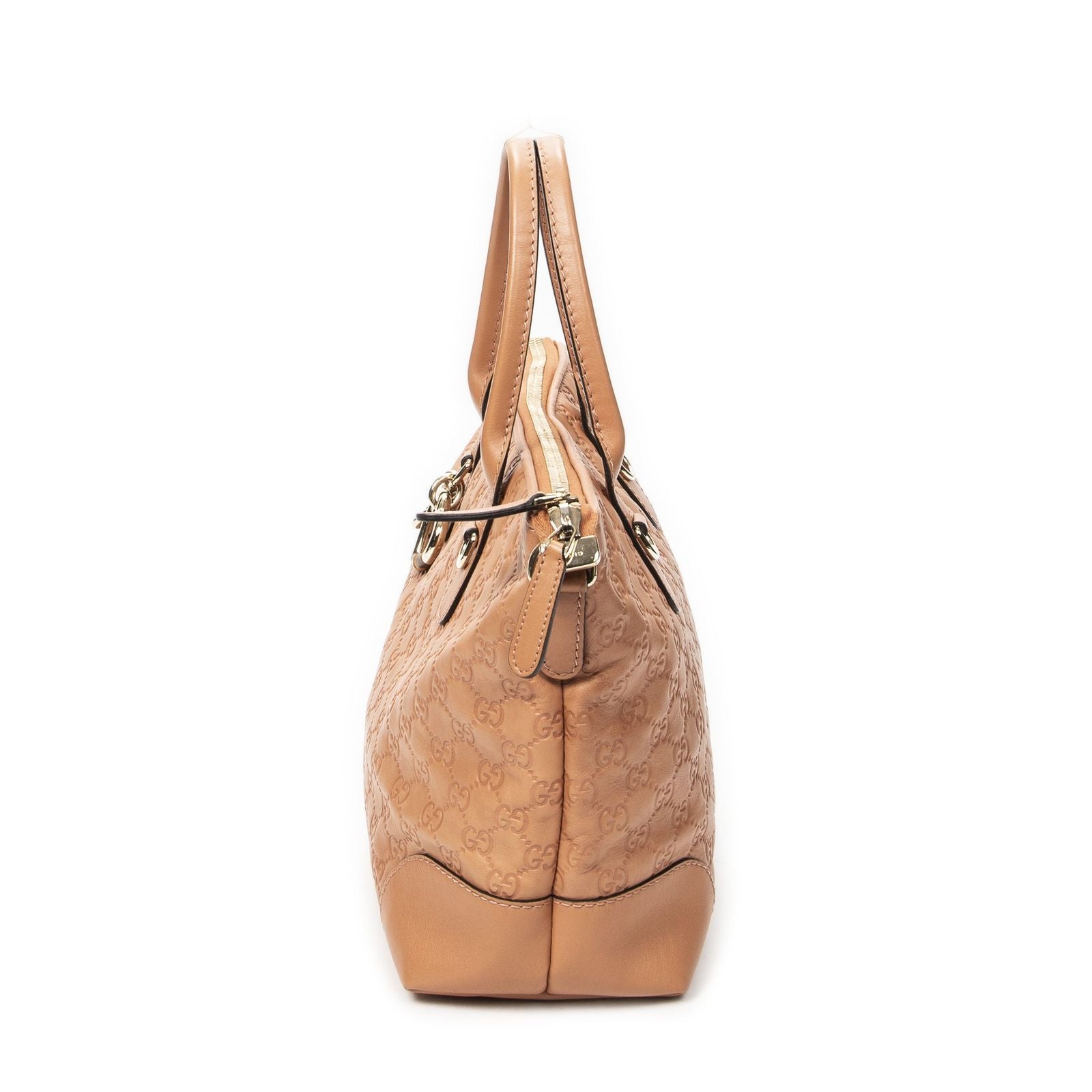 Gucci Bamboo Heart Bit Zip Tote Pink Guccissima — view 3