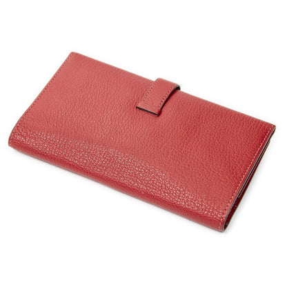 Hermes Bearn Souffle Wallet Red Chable My Sole Leather — view 7